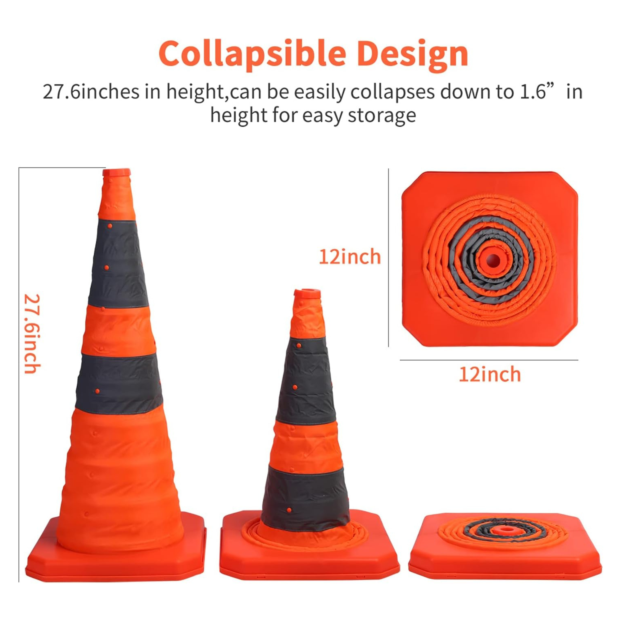 Sunnyglade 28 Inch Collapsible Traffic Cones  from Columbia Safety